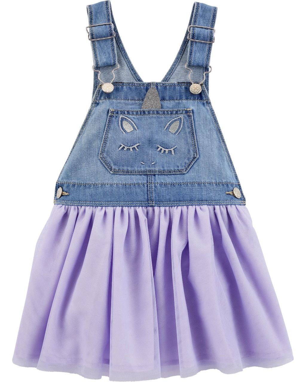 1D141810 OVERALL JEAN UNICORNIO TUTU - Imagen 1
