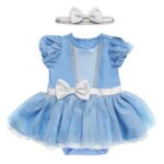 VESTIDO+ VINCHA CENICIENTA PARA BEBE