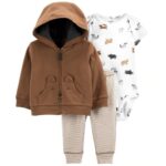 3P CONJUNTO CASACA OSO MARRON
