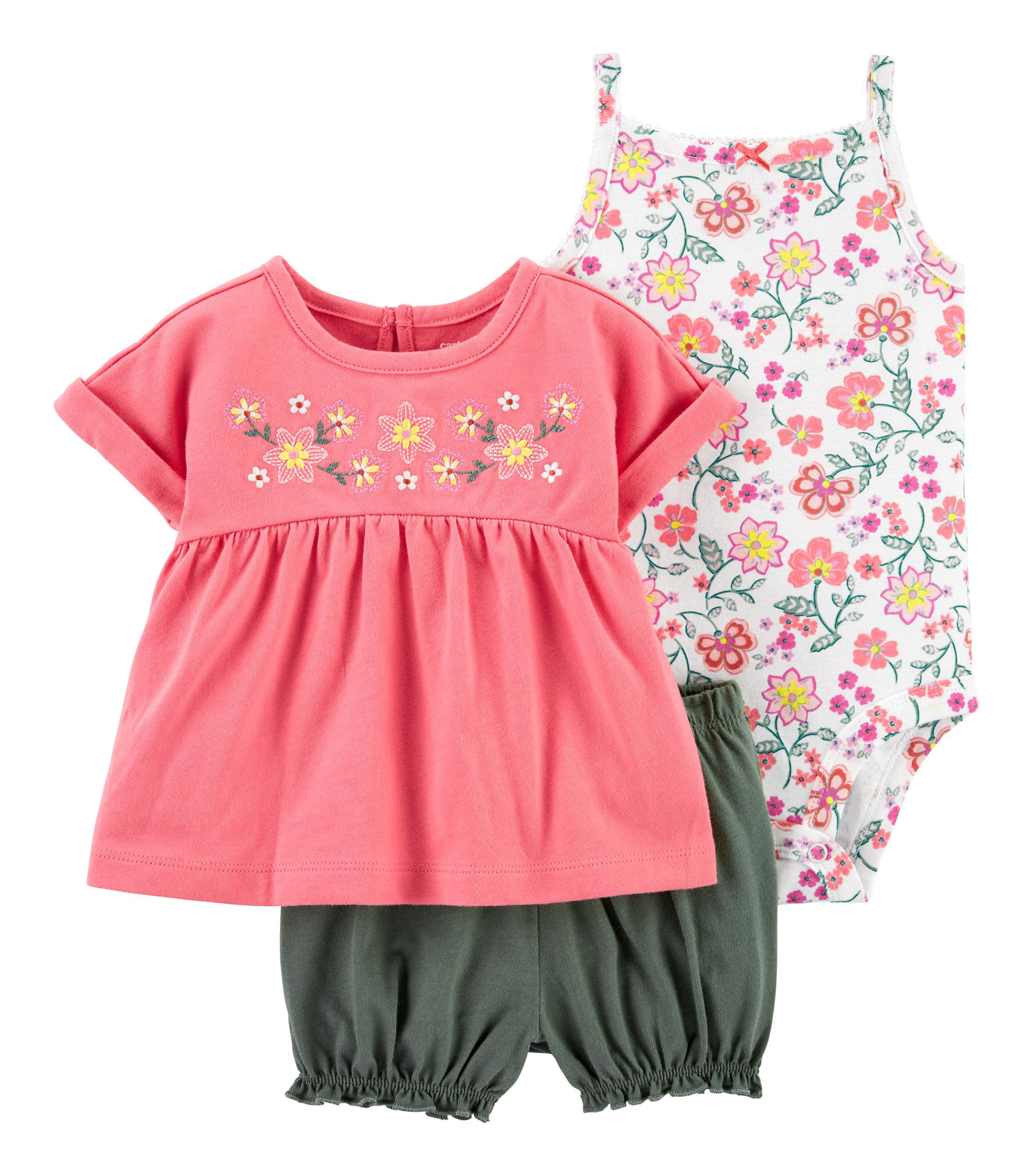 1l712410 3P SET SHORT FLORAL - Imagen 1