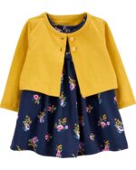 2P SET VESTIDO + CARDIGAN FLORALES