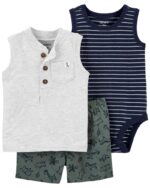 3P CONJUNTO SHORT HENLEY