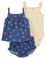 3P SET SHORT BLUE