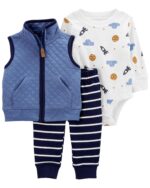 3P CONJUNTO CON CHALECO ROMBOS