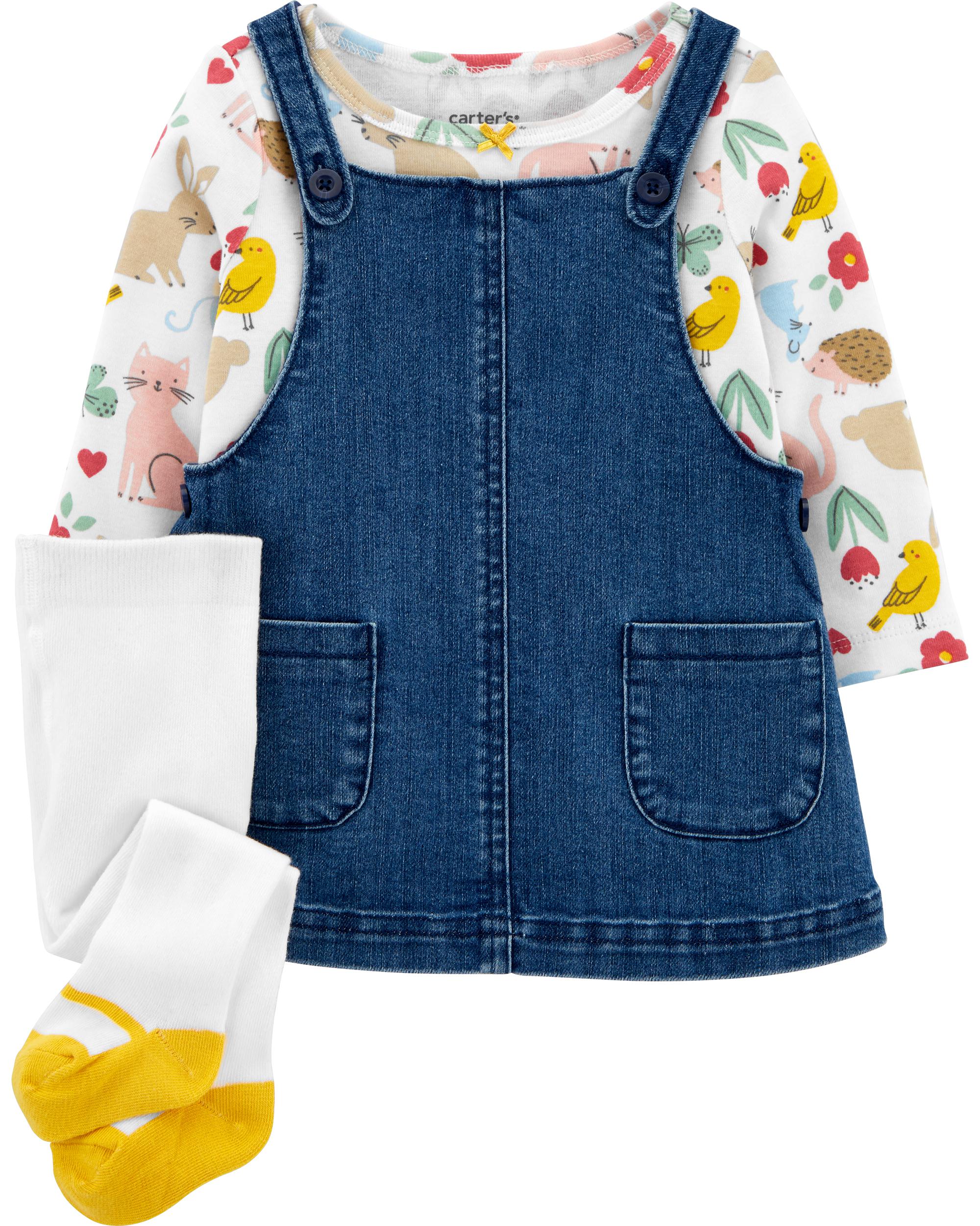 1M151510 3P OVERALL SET JEAN CON PANTYS - Imagen 1