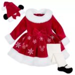 A DISNEY VESTIDO NAVIDEÑO SANTA CON GORRO Y PANTYS - Imagen 2