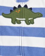 ENTERIZO CON PIECITOS RAYAS DINO EN MICROPOLAR - Imagen 2