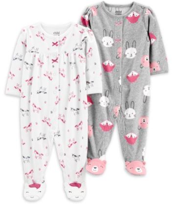 top 2 PACKS ENTERIZO CON PIECITOS MICROPOLAR UNICORNIOS - Imagen 1