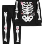 PIJAMA 2P CALAVERA ROSA