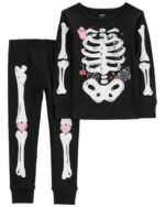 PIJAMA 2P CALAVERA ROSA