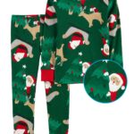 2P PIJAMA SANTA GREEN C