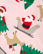 2P PIJAMA SANTA PINK O - Imagen 2