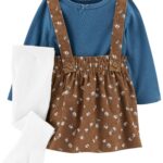 3P SET OVERALL + POLO BROWN