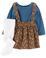 3P SET OVERALL + POLO BROWN