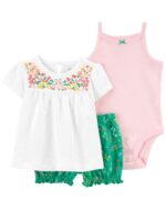 3P CONJUNTO CON SHORT LIGTH GREEN
