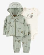 3P CONJUNTO LITTLE JACKET PLANE