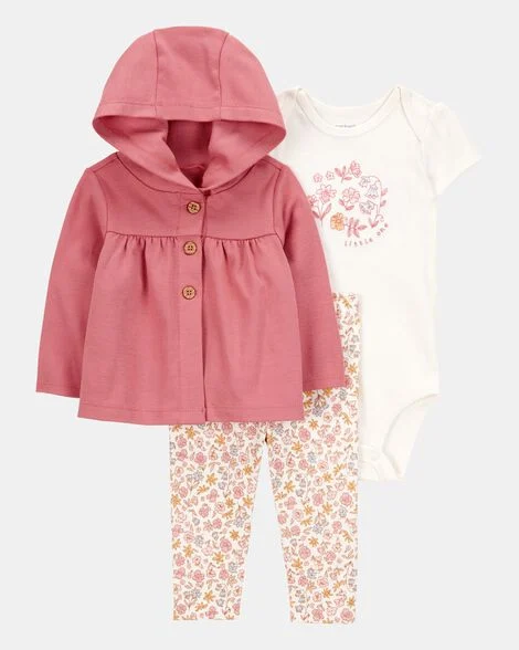 1S938810 3P CARDIGAN SET PINK - Imagen 1