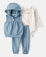 3P CONJUNTO CHALECO CON PUNTOS