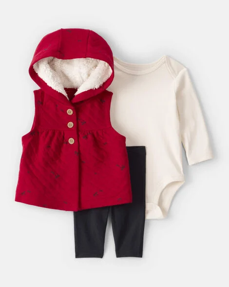 1T595210 3P CONJUNTO CHOMPA CON CAPUCHA SHERPA - Imagen 1