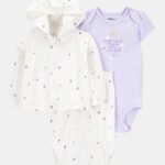 3P CARDIGAN SET PURPLE