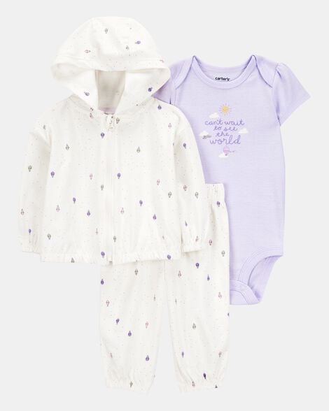 1S940210 3P CARDIGAN SET PURPLE - Imagen 1