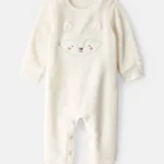 ENTERIZO EN PELUCHE SUAVE CREMA FOXI