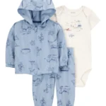 3P CARDIGAN SET SKY BLUE