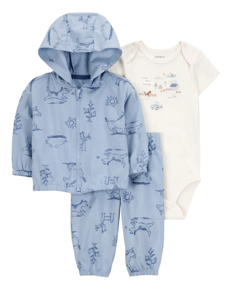 1464505-800-auto 3P CARDIGAN SET SKY BLUE - Imagen 1